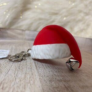 Bath and Body Works Santa Hat Pocketbac Holder Keychain NEW